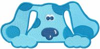 Hiding Blues Clues embroidery design