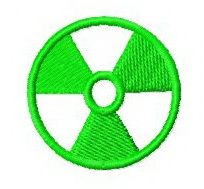 Nuclear hazard sign machine embroidery design
