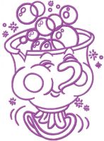 Chip mug one colored embroidery design