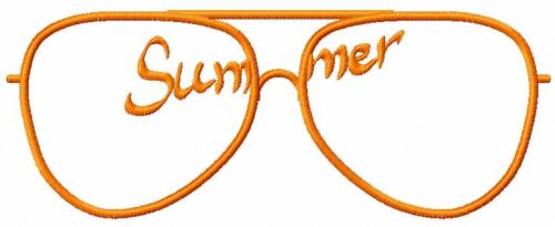 summer glasses free embroidery design