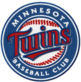 Twins Minnesota logo machine embroidery design