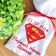 Embroidered small textile bag with Superman Logo