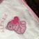 Teddy Bear with a pillow heart design on embroidered towel