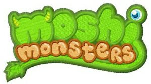 Moshi monsters logo embroidery design