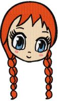 Anna chibi 3 embroidery design