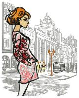 French fashion embroidery design