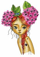 Teen with lilac embroidery design