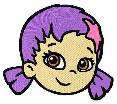 Oona face machine embroidery design