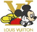 Mickey louis vuitton embroidery design