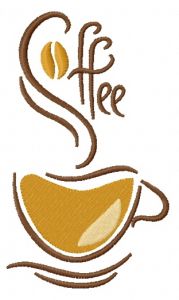 Coffee cup 16 embroidery design
