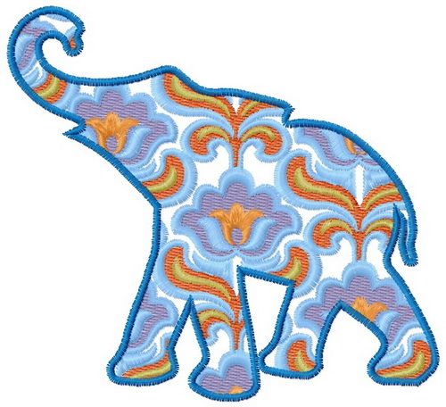 Elephant 2 machine embroidery design