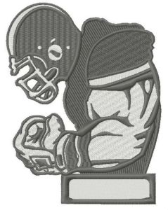 American football player 5 embroidery design