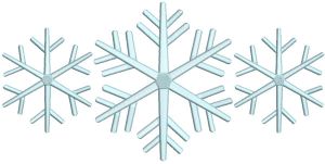 Minimalistic Snowflake embroidery design