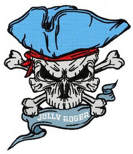 Jolly Roger 4 machine embroidery design