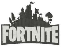 Fortnite city embroidery design