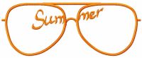 Summer glasses free embroidery design