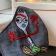 Embroidered mask with forky design