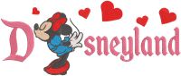 Disneyland Minnie embroidery design
