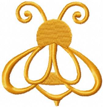Golden bee free machine embroidery design