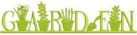 Garden word embroidery design