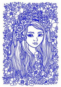 Magnificent portrait 2 embroidery design