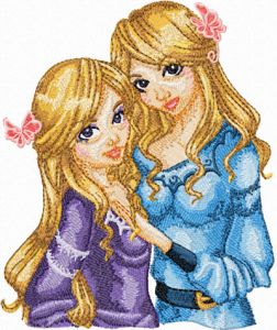 Zodiac Sign Twins embroidery design