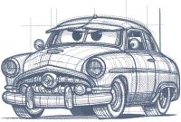 Hudson Hornet embroidery design