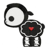 Skelanimals Lammy embroidery design