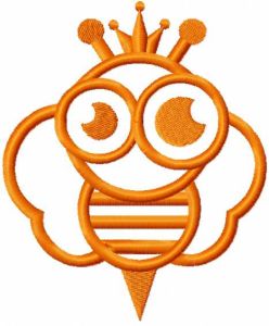 Bee King embroidery design