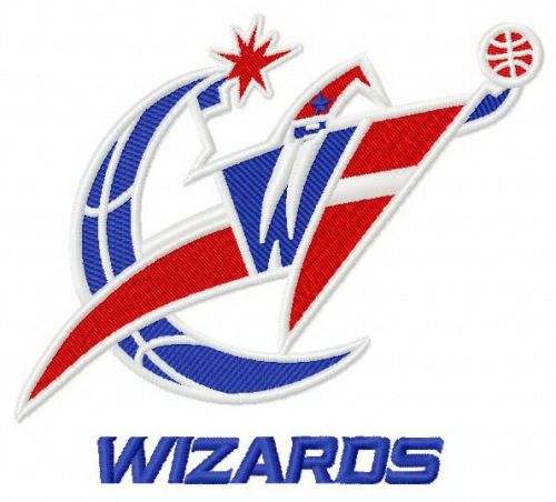 Washington Wizards logo machine embroidery design
