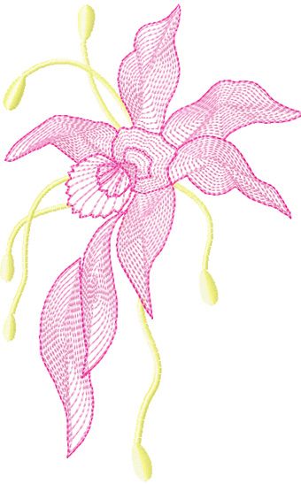 air flowers embroidery design