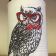 Glass for pencils with owl embroidery design