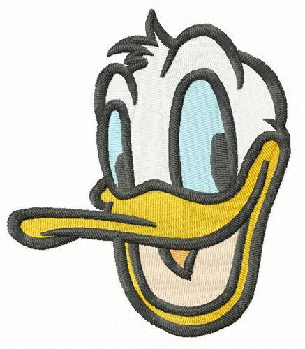 Happy Donald Duck machine embroidery design