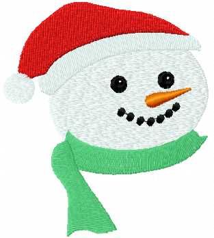 Snowman free embroidery design 4