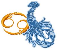 Zodiac sign Cancer 4 embroidery design