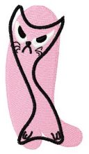 Pink cat 1 embroidery design