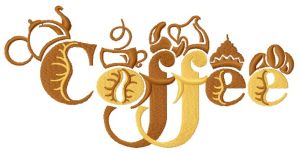 Coffee 4 embroidery design