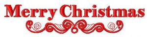 Merry Christmas 4 embroidery design