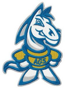 UC Davis Aggies logo embroidery design