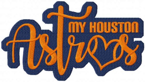 My houston astros logo embroidery design