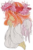 Talking with God embroidery design