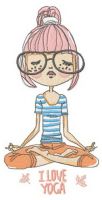 Enchanting Yoga Enthusiast embroidery design