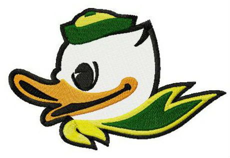 Oregon Ducks logo machine embroidery design