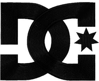 DC shoes logo machine embroidery design