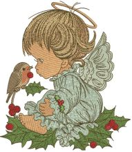 Christmas angel 3 embroidery design