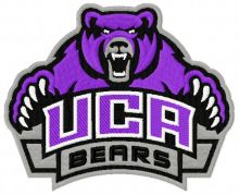 Central Arkansas Bears logo embroidery design