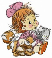 My three kittens embroidery design