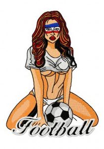 French football fan 2 embroidery design