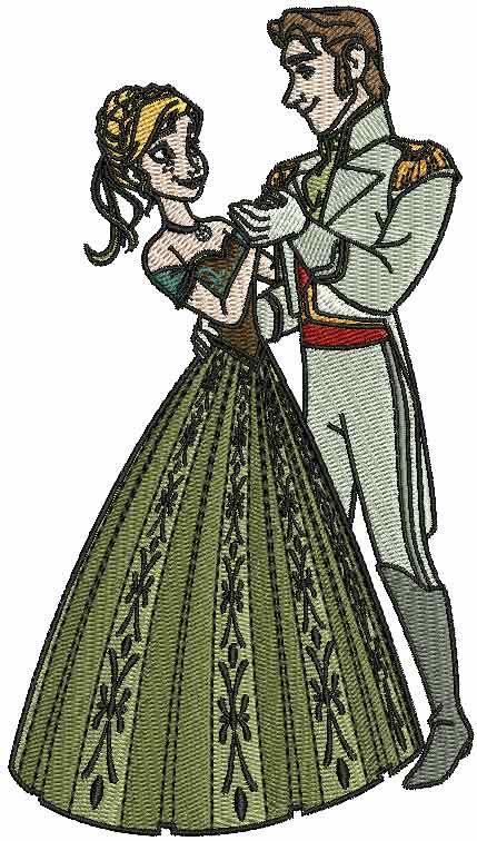 Anna and Prince machine embroidery design