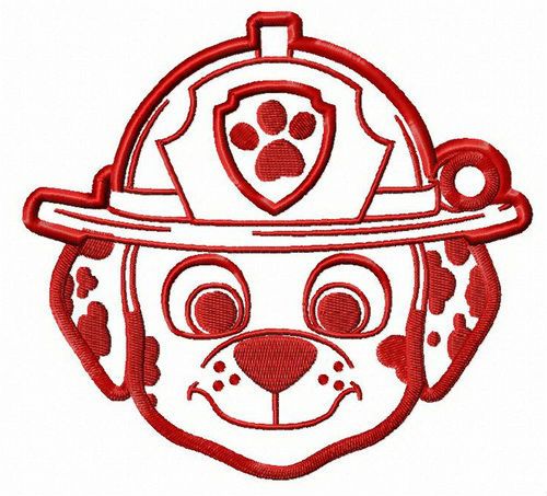 Spotted firefighter machine embroidery design